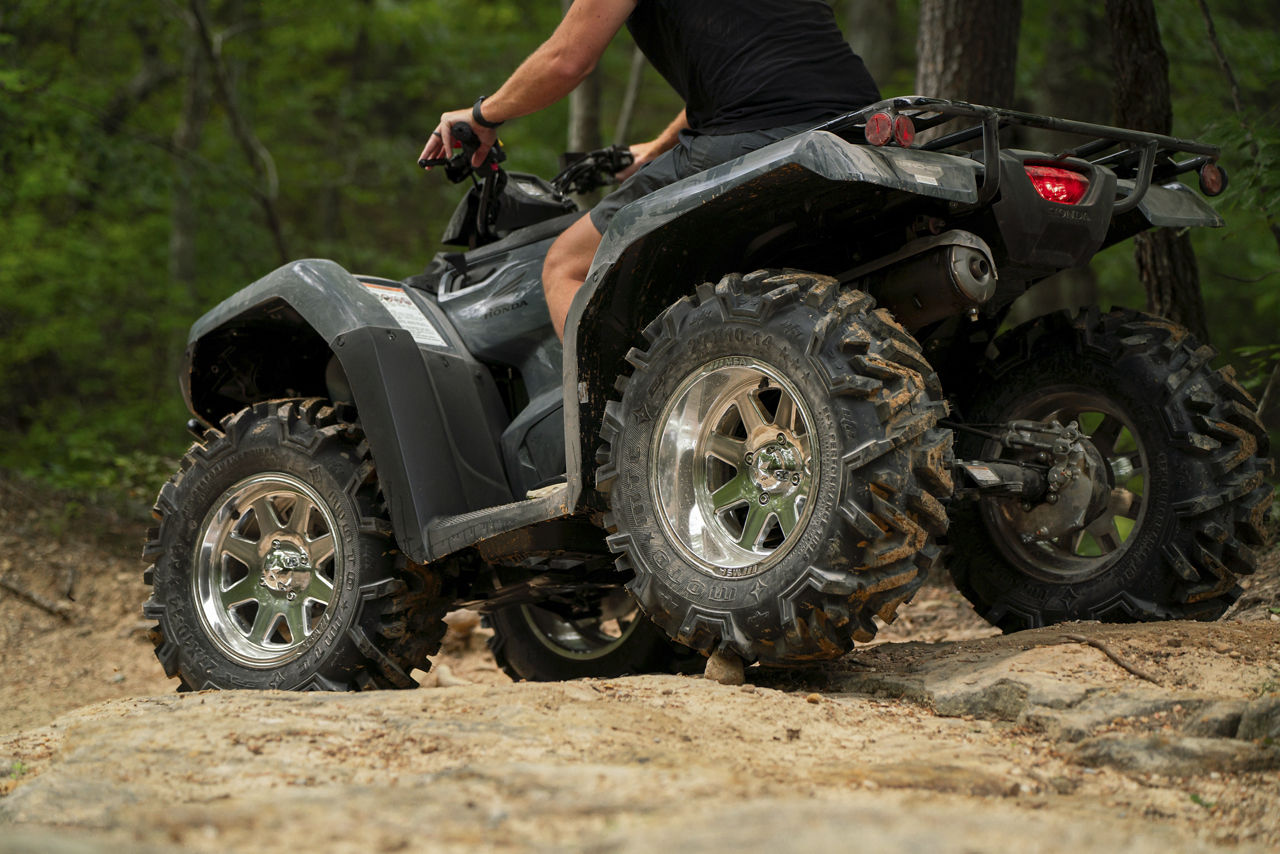 2023 Honda FourTrax Rancher - KMC UTV SPARK - Polished | MSA Wheels